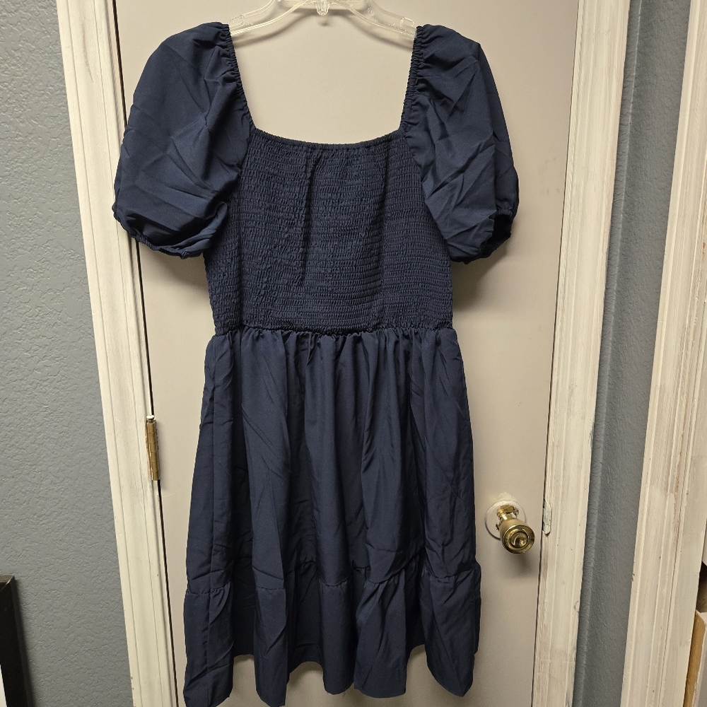 1X Navy Dress